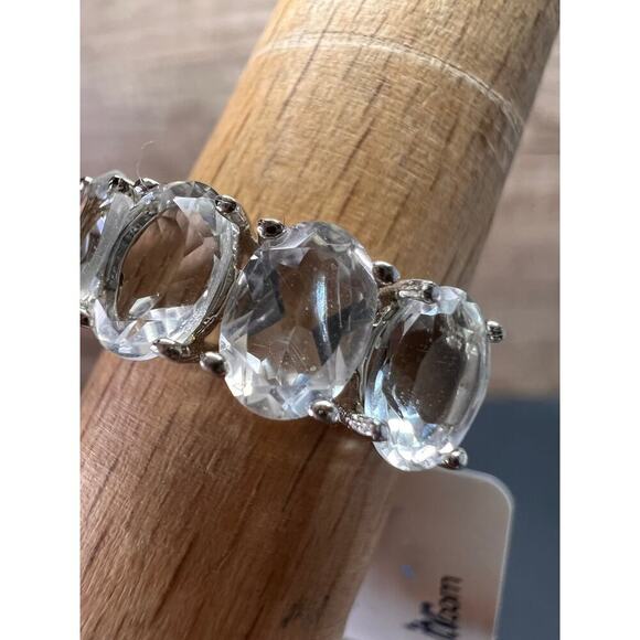 NEW Goshenite 5 stone Sterling silver ring size 8 - Picture 13 of 15